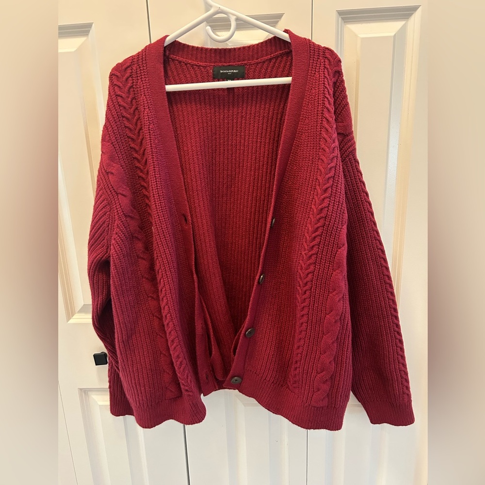 Banana Republic Deep Red Knit Pullover